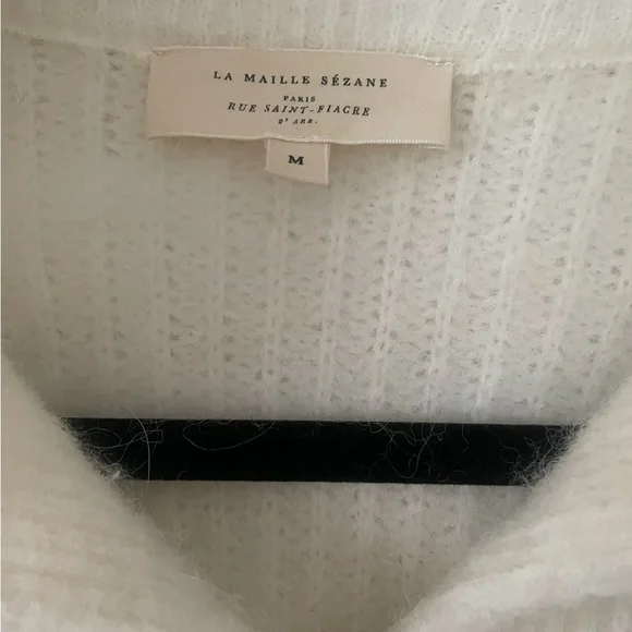 Sezane Micky Alpaca wool sweater Ivory size M - Picture 11 of 11